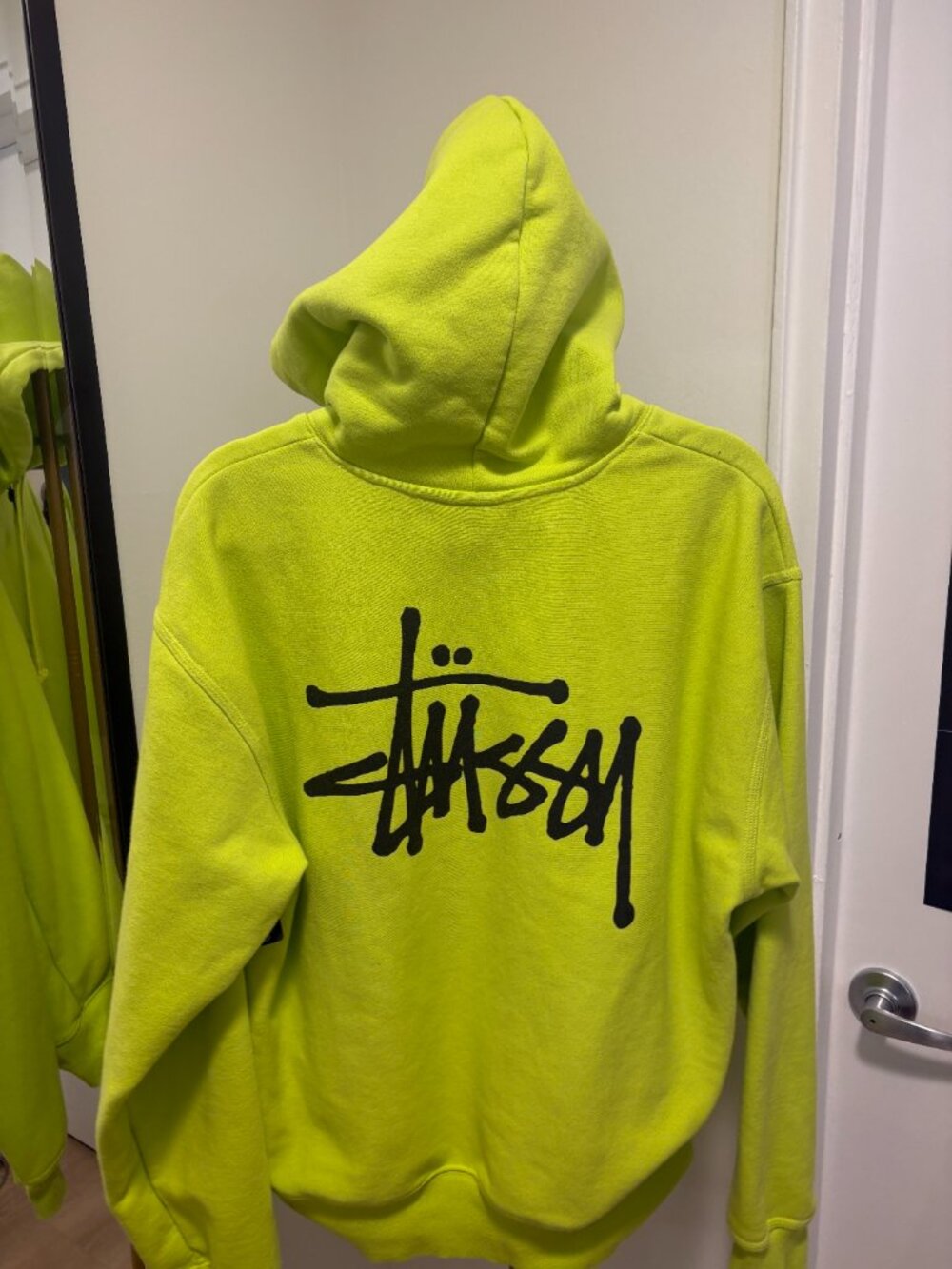 Stussy Neon Green Hoodie size medium